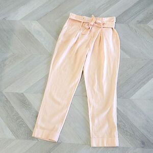 Cato Light Peach size 6 linen blend high-rise trousers, NWT
